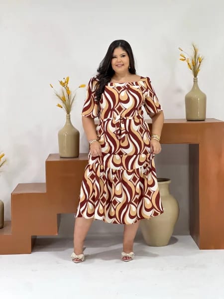 Vestido Longo Evangélico em Duna 🌸